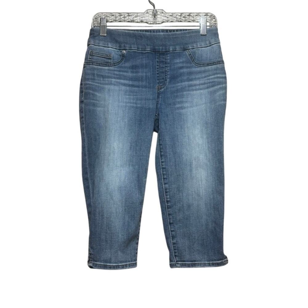 Chico's Women's Size 00/2 Pull On Capri Jeans Medium Wash Stretch Denim